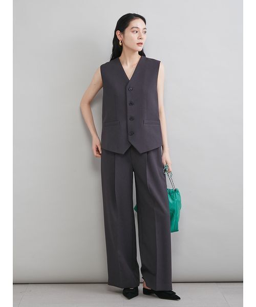 Mila Owen（ミラオーウェン）の「センタープレスイージーパンツ（その他パンツ・レディース・アイボリー/チャコールグレー/モカ/ピンク・00/1/0）」の15枚目の写真