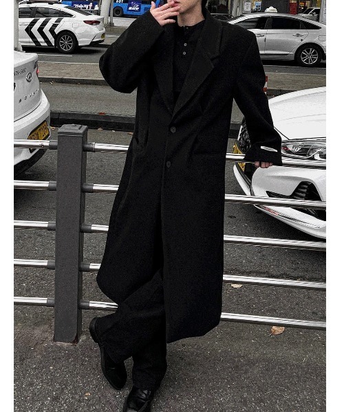 COSYHARU(コシハル)の「ヘンリーネックマッスルフィットラグラン長袖リブニットT(Tシャツ/カットソー・メンズ・チャコール/アイボリー/ブラック・FREE)」の6枚目の写真