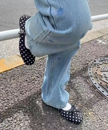 mebole（メボレ）の「リボン付きドット柄パンプス（パンプス）」