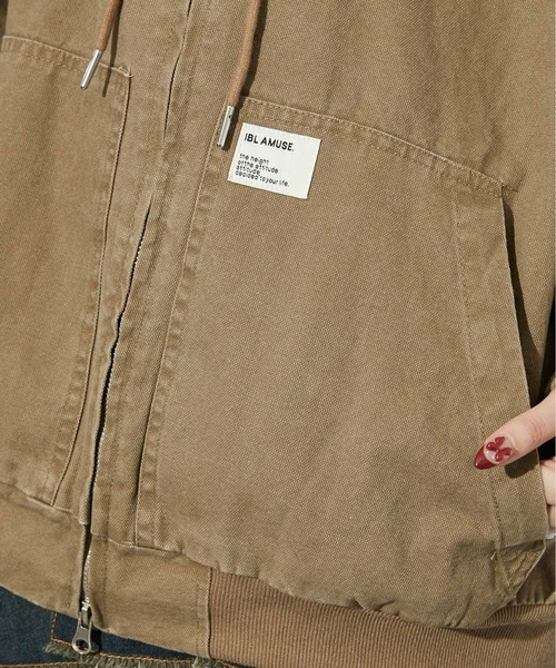 GORGE（ゴージ）の「《ツイル素材×ビッグフード》フード付きZIPジャケット／秋冬春／全3色（その他アウター・レディース・ピンク/キャメル/チャコール・F）」の6枚目の写真