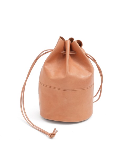 STANDARD SUPPLY（スタンダードサプライ）の「アーツアンドクラフツ / HORSE LEATHER ホースレザー / DRAW STRINGS POUCH M ドローストリングポーチM（ハンドバッグ・レディース・チョコ/ブラック/タン・FREE）」の3枚目の写真