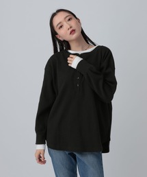 LEPSIM | ドッキングワッフルヘンリー　656725(Tシャツ/カットソー)