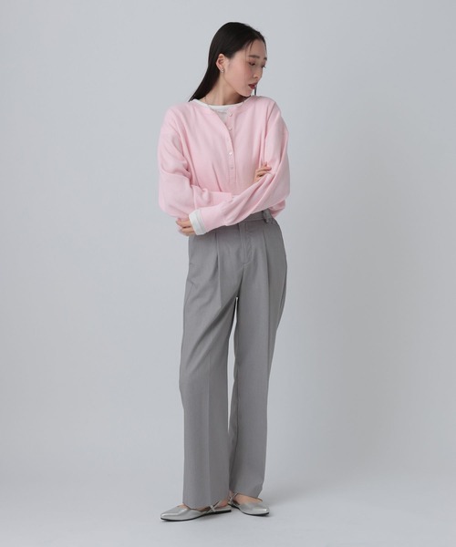 LEPSIM(レプシィム)の「ドッキングワッフルヘンリー 656725(Tシャツ/カットソー・レディース・ブラック/ピンク/ライトグレー・FREE)」の22枚目の写真