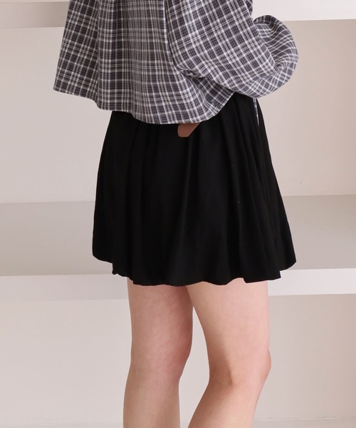 archives（アルシーヴ）の「コットンライクバルーンミニＳＫ（スカート・レディース・ブラック/オフホワイト・MEDIUM）」の13枚目の写真