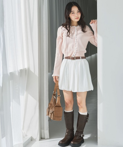 archives（アルシーヴ）の「コットンライクバルーンミニＳＫ（スカート・レディース・ブラック/オフホワイト・MEDIUM）」の11枚目の写真