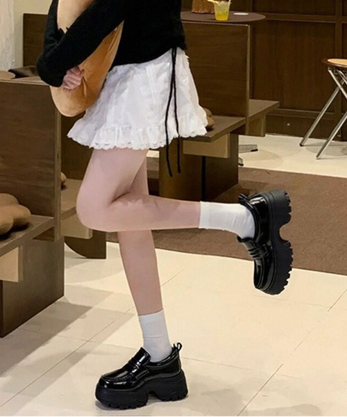 lulufa(ルルファ)の「スニーカーソール 厚底コインローファー ボリュームソールローファー(ローファー・レディース・ブラック/ブラウン・SMALL/MEDIUM/LARGE)」の8枚目の写真