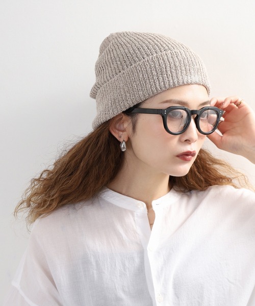 Sense of Grace（センスオブグレース）の「ペーパー糸使い　ルーズフィットワッチ（ニットキャップ/ビーニー・メンズ・ブラック/アイボリー/ベージュ/ライトグリーン/グレー・FREE）」の3枚目の写真