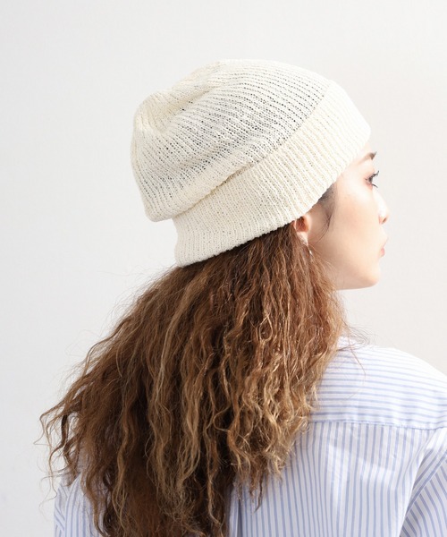 Sense of Grace（センスオブグレース）の「ペーパー糸使い　ルーズフィットワッチ（ニットキャップ/ビーニー・メンズ・ブラック/アイボリー/ベージュ/ライトグリーン/グレー・FREE）」の10枚目の写真