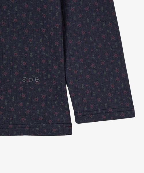 aeae(エーイーエーイー)の「FLOWER HENLEY NECK TEE(Tシャツ/カットソー・レディース・ネイビー/オートミール/グレー・FREE)」の14枚目の写真