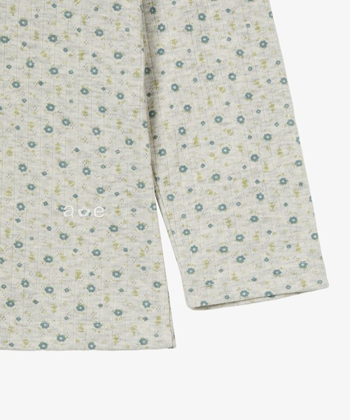aeae(エーイーエーイー)の「FLOWER HENLEY NECK TEE(Tシャツ/カットソー・レディース・ネイビー/オートミール/グレー・FREE)」の10枚目の写真