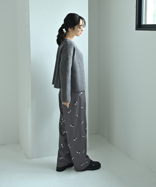 STYLE DELI(スタイルデリ)の「【BLK001】ノーカラーゴールドボタンカーディガン(カーディガン/ボレロ・レディース・ダークグレー/ベージュ・FREE)」の8枚目の写真