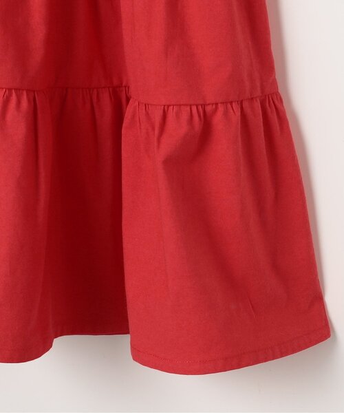 p.premier（ピードットプルミエ）の「フェルトロゴリンガーTティアードワンピース（ワンピース・キッズ・ブラウン/レッド/アイボリー・80/90/100/110/120/130/140）」の15枚目の写真