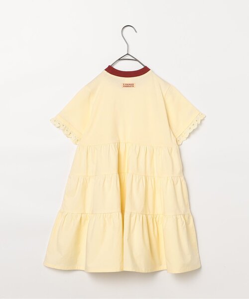 p.premier（ピードットプルミエ）の「フェルトロゴリンガーTティアードワンピース（ワンピース・キッズ・ブラウン/レッド/アイボリー・80/90/100/110/120/130/140）」の18枚目の写真
