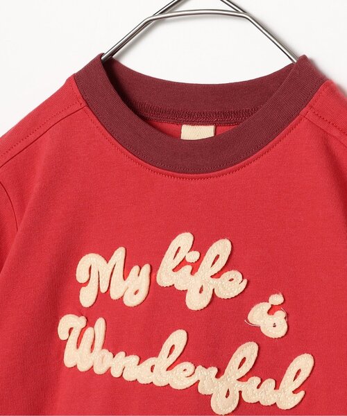 p.premier（ピードットプルミエ）の「フェルトロゴリンガーTティアードワンピース（ワンピース・キッズ・ブラウン/レッド/アイボリー・80/90/100/110/120/130/140）」の20枚目の写真