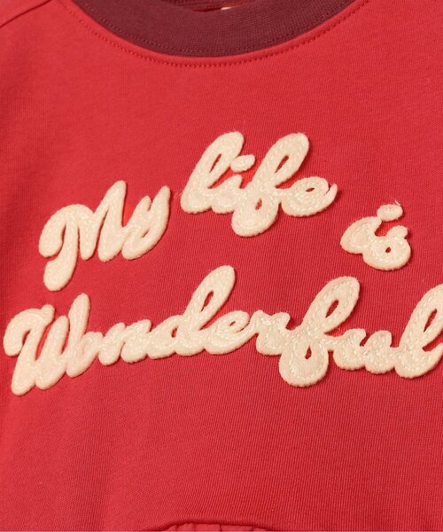 p.premier（ピードットプルミエ）の「フェルトロゴリンガーTティアードワンピース（ワンピース・キッズ・ブラウン/レッド/アイボリー・80/90/100/110/120/130/140）」の21枚目の写真