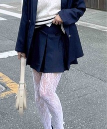 〇リボンプリーツミニスカート　セットアップ可能