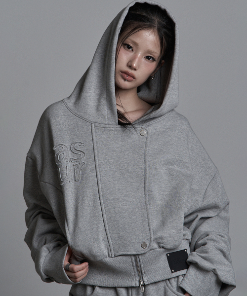 Hood cropped full zip jumpa (укороченная худи на молнии)