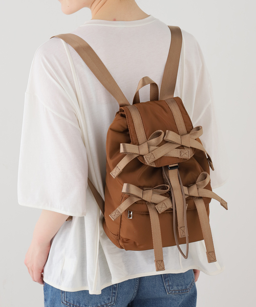 U by SPICK&SPAN(ユーバイスピックアンドスパン)の「Casselini/キャセリーニ ミニリボンバッグパック(バックパック/リュック・レディース・ブラウン/ブラック・FREE)」の14枚目の写真