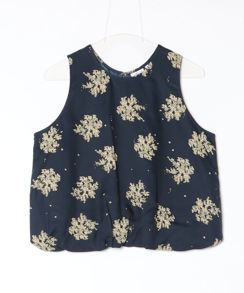 LE GLAZIK(ルグラジック)の「LE GLAZIK/ル グラジック スリーブレスシャツ SLEEVELESS SHIRT LG-0466 PTO(Tシャツ/カットソー・レディース・ネイビー・36)」の1枚目の写真