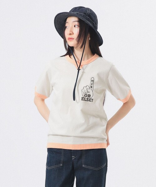 Jackman(ジャックマン)の「【別注】Jackman / リンガー リブ Tシャツ 26SS(Tシャツ/カットソー・レディース・ブルー/チャコールグレー/グレー・X-SMALL)」の1枚目の写真
