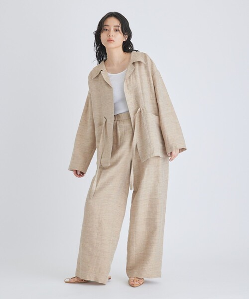 ADAM ET ROPE'(アダムエロペ)の「【Hanes for BIOTOP】2Pリブタンクトップ(タンクトップ・レディース・ベージュ・M)」の2枚目の写真