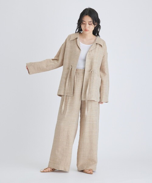 ADAM ET ROPE'(アダムエロペ)の「【Hanes for BIOTOP】2Pリブタンクトップ(タンクトップ・レディース・ベージュ・M)」の3枚目の写真