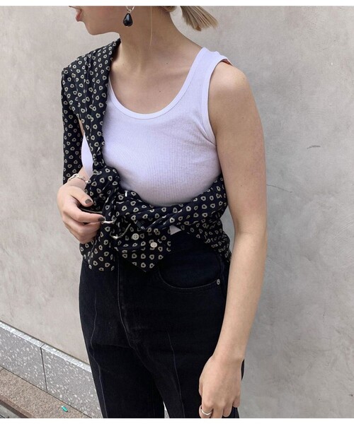 ADAM ET ROPE'(アダムエロペ)の「【Hanes for BIOTOP】2Pリブタンクトップ(タンクトップ・レディース・ベージュ・M)」の5枚目の写真