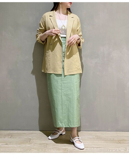 ADAM ET ROPE'(アダムエロペ)の「【Hanes for BIOTOP】2Pリブタンクトップ(タンクトップ・レディース・ベージュ・M)」の7枚目の写真