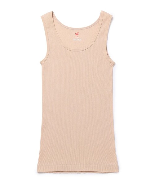 ADAM ET ROPE'(アダムエロペ)の「【Hanes for BIOTOP】2Pリブタンクトップ(タンクトップ・レディース・ベージュ・M)」の11枚目の写真