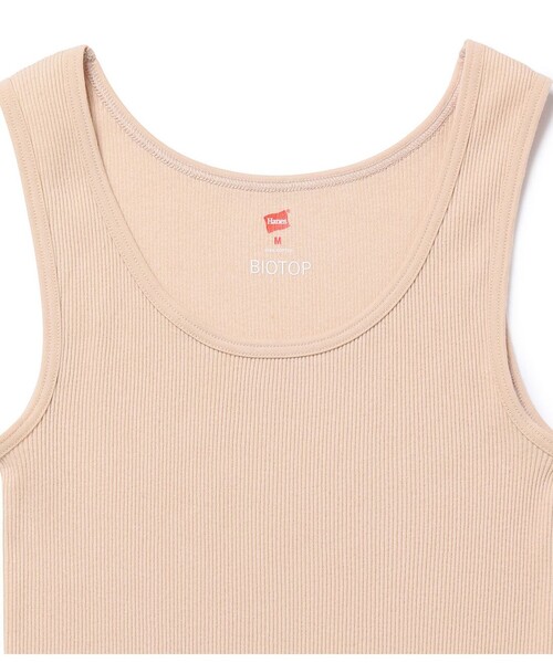 ADAM ET ROPE'(アダムエロペ)の「【Hanes for BIOTOP】2Pリブタンクトップ(タンクトップ・レディース・ベージュ・M)」の13枚目の写真