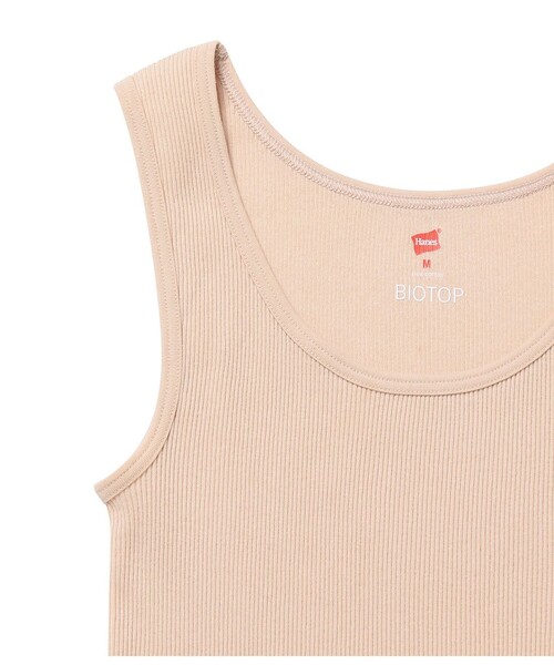 ADAM ET ROPE'(アダムエロペ)の「【Hanes for BIOTOP】2Pリブタンクトップ(タンクトップ・レディース・ベージュ・M)」の14枚目の写真