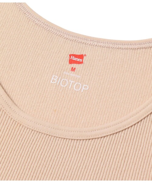 ADAM ET ROPE'(アダムエロペ)の「【Hanes for BIOTOP】2Pリブタンクトップ(タンクトップ・レディース・ベージュ・M)」の16枚目の写真
