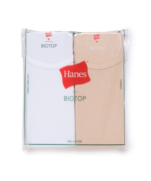 ADAM ET ROPE'(アダムエロペ)の「【Hanes for BIOTOP】2Pリブタンクトップ(タンクトップ・レディース・ベージュ・M)」の18枚目の写真