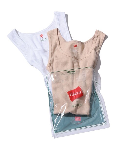 ADAM ET ROPE'(アダムエロペ)の「【Hanes for BIOTOP】2Pリブタンクトップ(タンクトップ・レディース・ベージュ・M)」の19枚目の写真