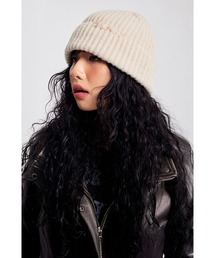 WHITE SANDS（ホワイトサンズ）の「ラムズウール 手編み風刺繍 ビーニー（ニットキャップ/ビーニー）」