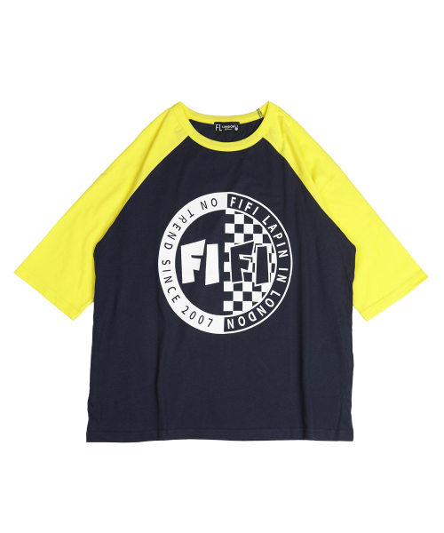 FIFI LAPIN(フィフィラパン)の「FIFI サークルグラフィック 5部袖 Tシャツ/FM8WTS09F ネイビー(Tシャツ/カットソー・レディース・その他・FREE)」の1枚目の写真