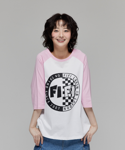 FIFI LAPIN(フィフィラパン)の「FIFI サークルグラフィック 5部袖 Tシャツ/FM8WTS09F ネイビー(Tシャツ/カットソー・レディース・その他・FREE)」の4枚目の写真