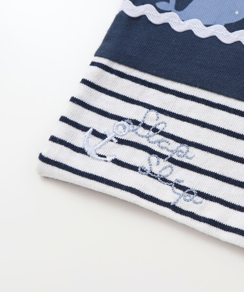 SLAP SLIP BABY（スラップスリップベビー）の「【マリンシリーズ】イカリ刺しゅうスタイベビー（スタイ/よだれかけ・キッズ・ホワイト/ネイビー・FREE）」の12枚目の写真