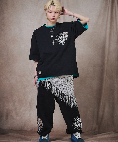 GALFY(ガルフィー)の「【GALFY/ガルフィー】おしゃぶりワンワンTee(Tシャツ/カットソー・メンズ・ホワイト/ブラック/グレイッシュベージュ・M/L/XL)」の19枚目の写真