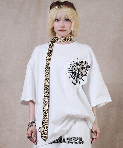 GALFY(ガルフィー)の「【GALFY/ガルフィー】おしゃぶりワンワンTee(Tシャツ/カットソー・メンズ・ホワイト/ブラック/グレイッシュベージュ・M/L/XL)」の15枚目の写真