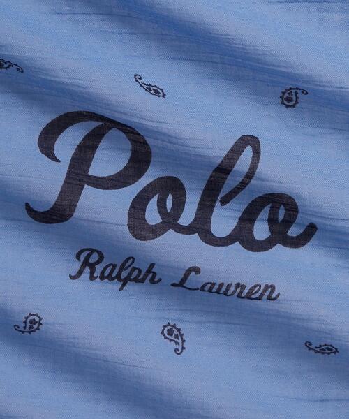 POLO RALPH LAUREN(ポロ ラルフ ローレン)の「ロゴ ペイズリー コットン バンダナ(バンダナ/スカーフ・レディース・ブルー・ONE)」の2枚目の写真