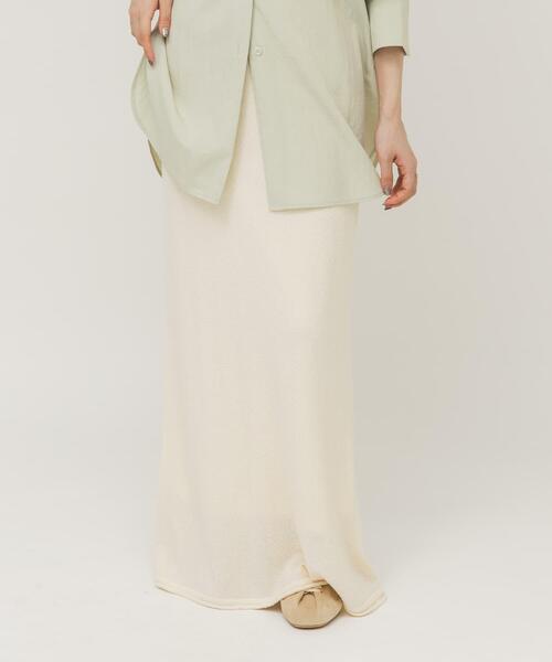 KBF（ケイビーエフ）の「Iラインニットスカート（スカート・レディース・ライトピンク・ONE）」の2枚目の写真