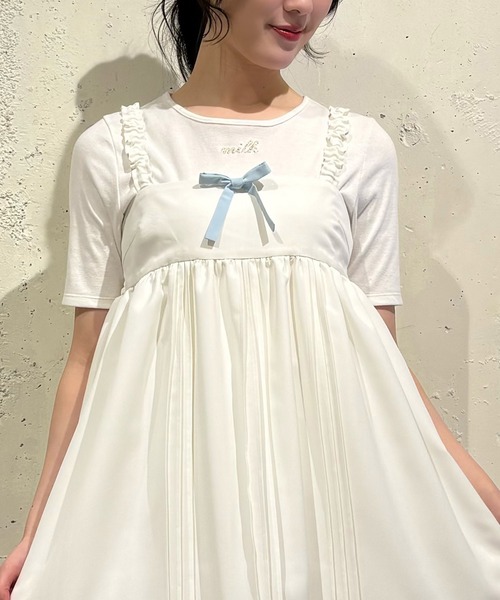 MILK(ミルク)の「ロゴ トップス(Tシャツ/カットソー・レディース・A/B・FREE)」の3枚目の写真