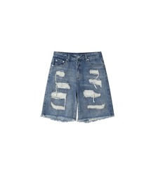 U:UME（ユーム）の「Frilled Straight Leg Short Pants（デニムパンツ）」