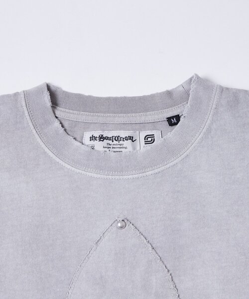 Sourcream(サワークリーム)の「Sourcreamユリ紋章貼り付けTEE(Tシャツ/カットソー・レディース・チャコールグレー/グレー/サックスブルー・MEDIUM/SMALL)」の13枚目の写真