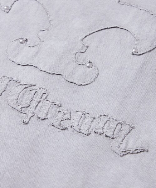 Sourcream(サワークリーム)の「Sourcreamユリ紋章貼り付けTEE(Tシャツ/カットソー・レディース・チャコールグレー/グレー/サックスブルー・MEDIUM/SMALL)」の16枚目の写真