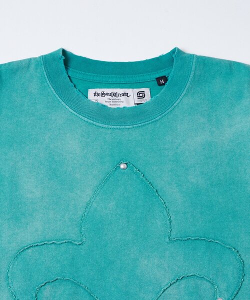Sourcream(サワークリーム)の「Sourcreamユリ紋章貼り付けTEE(Tシャツ/カットソー・レディース・チャコールグレー/グレー/サックスブルー・MEDIUM/SMALL)」の17枚目の写真