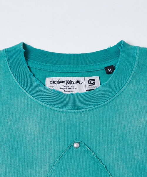Sourcream(サワークリーム)の「Sourcreamユリ紋章貼り付けTEE(Tシャツ/カットソー・レディース・チャコールグレー/グレー/サックスブルー・MEDIUM/SMALL)」の18枚目の写真