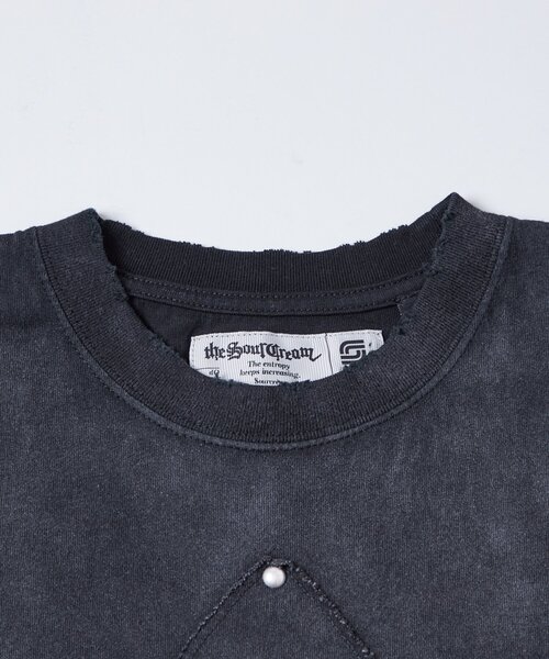 Sourcream(サワークリーム)の「Sourcreamユリ紋章貼り付けTEE(Tシャツ/カットソー・レディース・チャコールグレー/グレー/サックスブルー・MEDIUM/SMALL)」の8枚目の写真