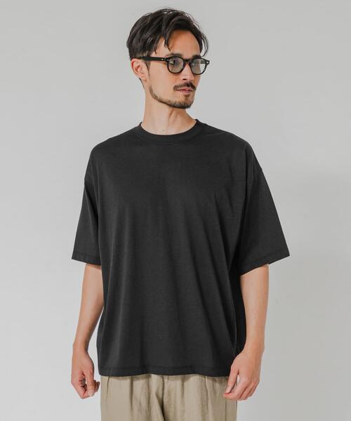 URBAN RESEARCH(アーバンリサーチ)の「HEMP SILK BLEND T-SHIRTS(Tシャツ/カットソー・メンズ・ブルー/ブラック/ブラウン/ネイビー・MEDIUM/LARGE)」の6枚目の写真